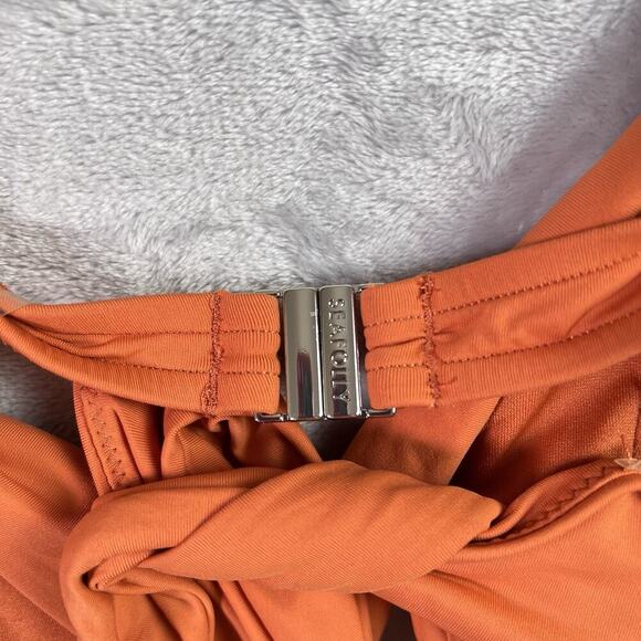 SeaFolly Australia Bikini Swimsuit Size 10 Orange/Rust Wrap Top Strappy Bottoms - Picture 11 of 12